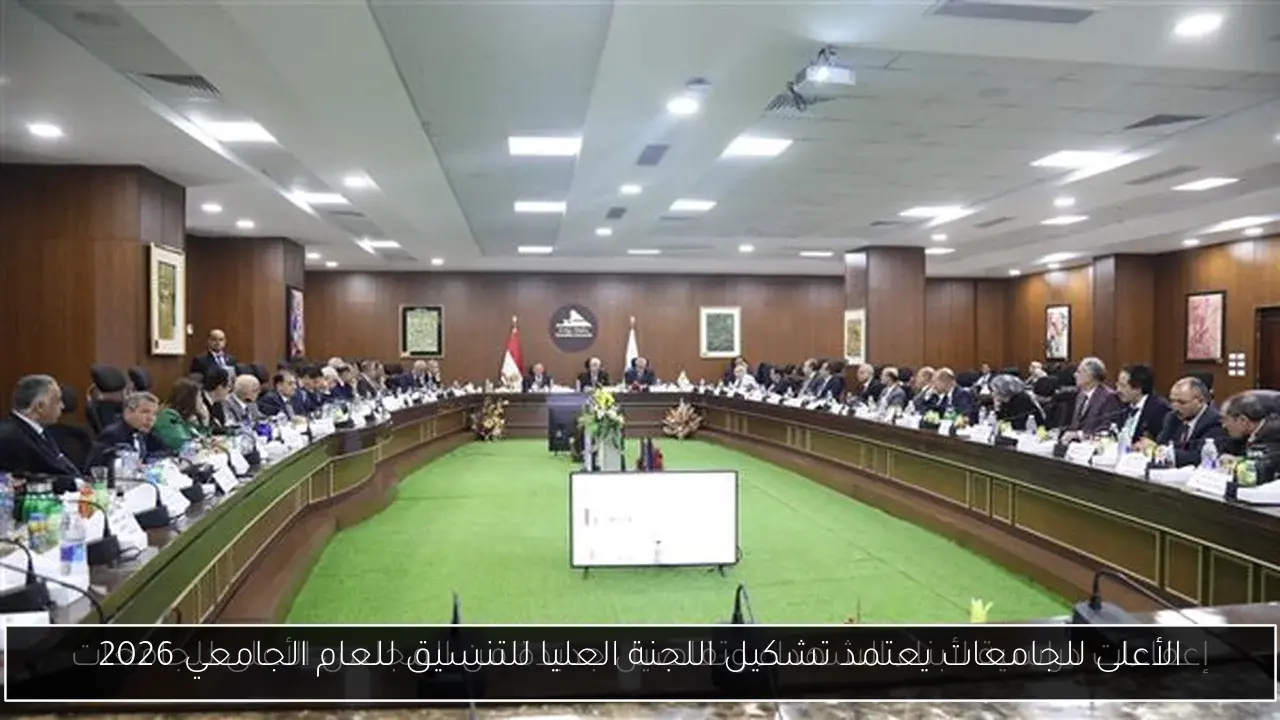 الأعلى للجامعات يعتمد تشكيل اللجنة العليا للتنسيق للعام الجامعي 2026