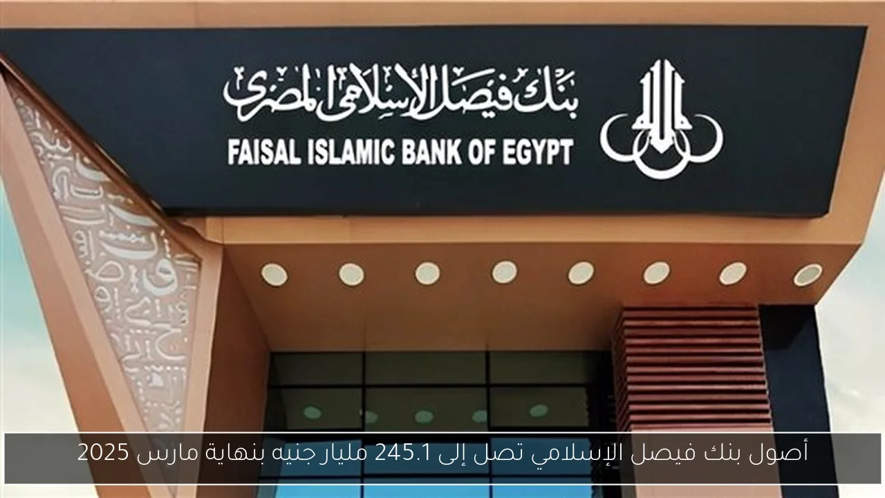 أصول بنك فيصل الإسلامي تصل إلى 245.1 مليار جنيه بنهاية مارس 2025