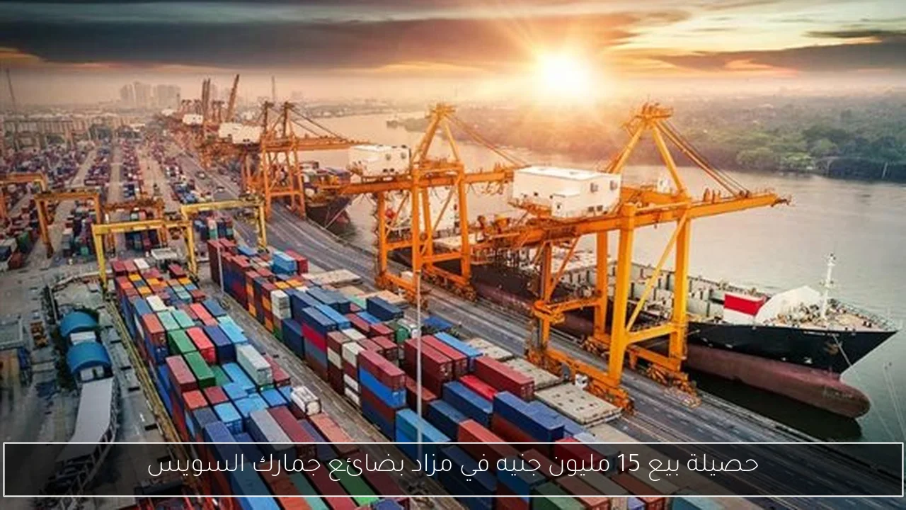 حصيلة بيع 15 مليون جنيه في مزاد بضائع جمارك السويس