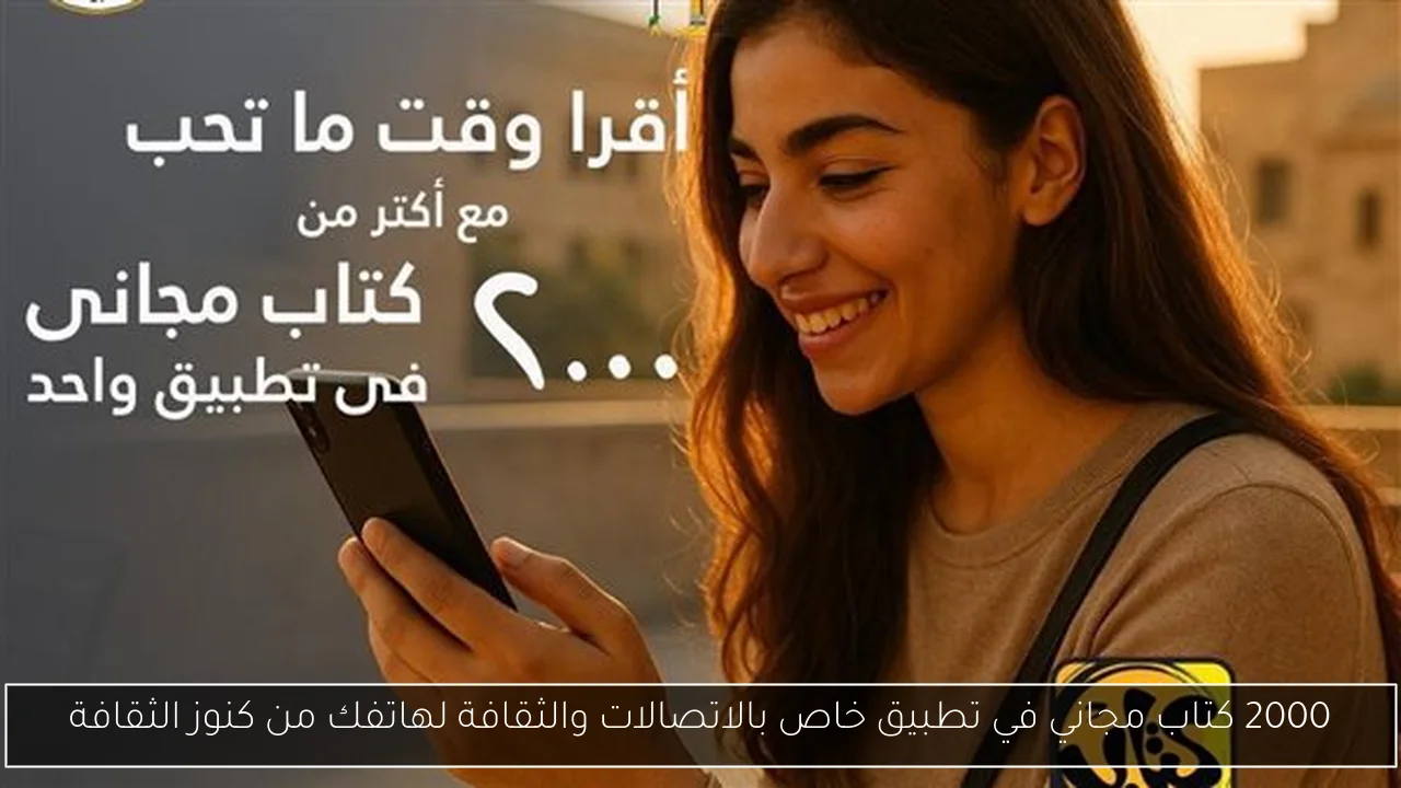 2000 كتاب مجاني في تطبيق خاص بالاتصالات والثقافة لهاتفك من كنوز الثقافة