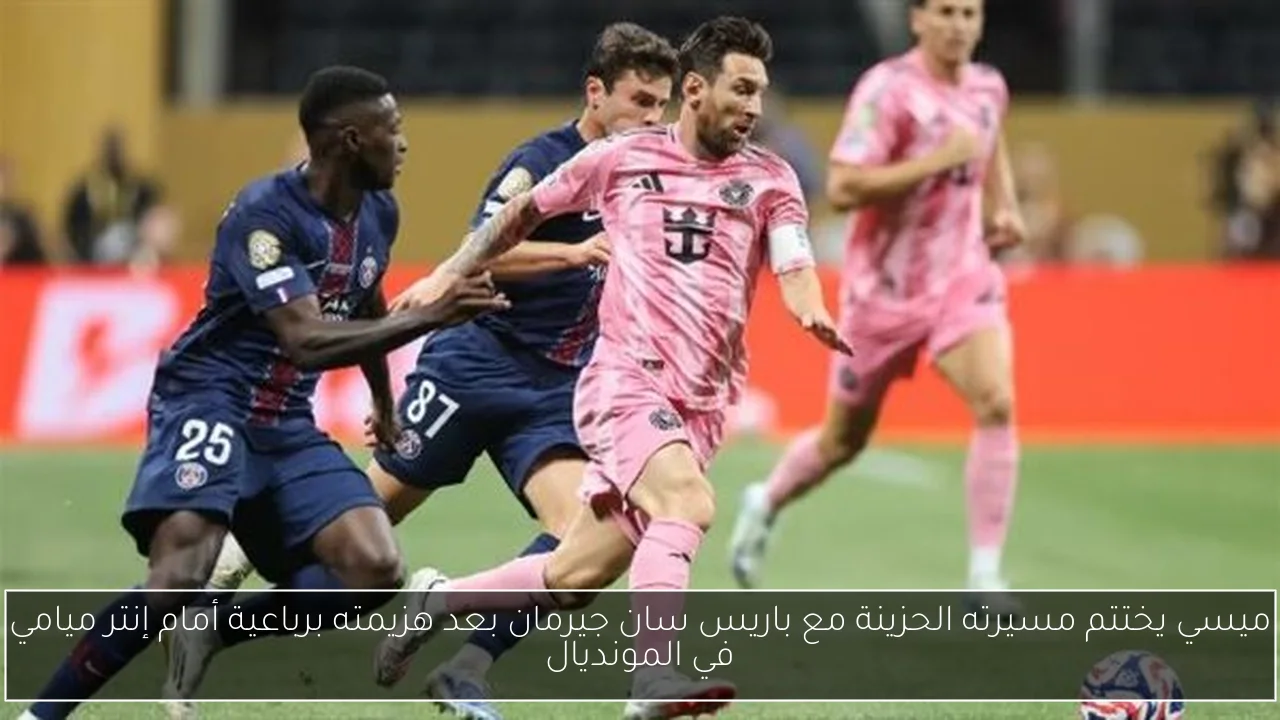 ميسي يختتم مسيرته الحزينة مع باريس سان جيرمان بعد هزيمته برباعية أمام إنتر ميامي في المونديال