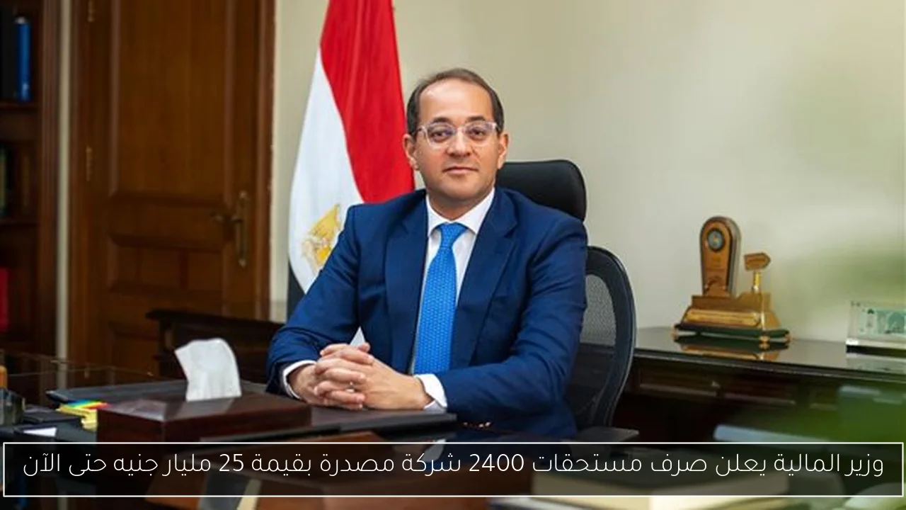 وزير المالية يعلن صرف مستحقات 2400 شركة مصدرة بقيمة 25 مليار جنيه حتى الآن