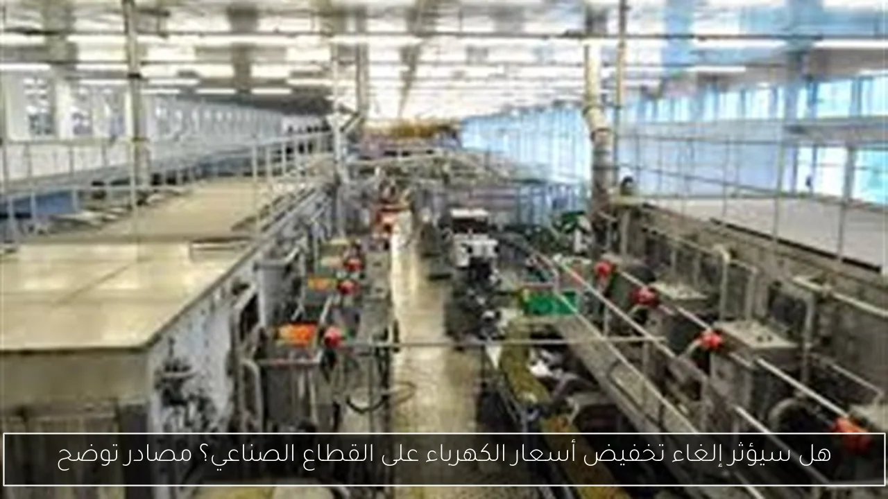 هل سيؤثر إلغاء تخفيض أسعار الكهرباء على القطاع الصناعي؟ مصادر توضح