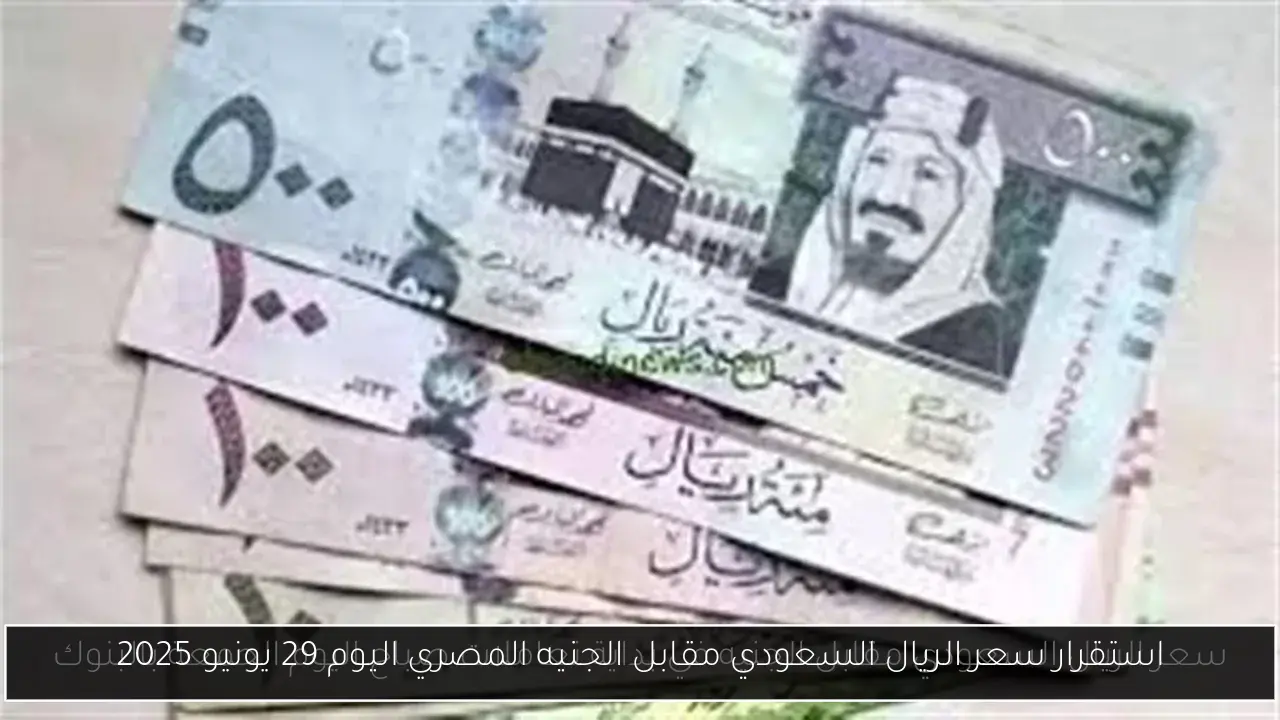 استقرار سعر الريال السعودي مقابل الجنيه المصري اليوم 29 يونيو 2025