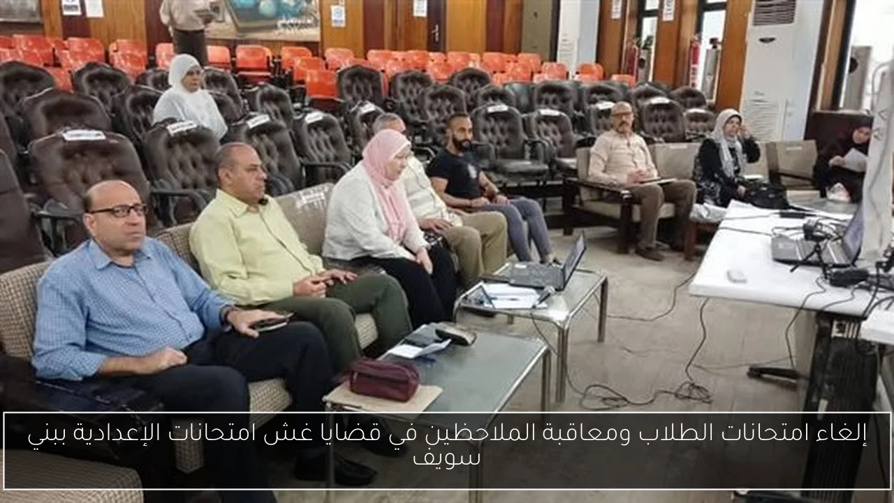 إلغاء امتحانات الطلاب ومعاقبة الملاحظين في قضايا غش امتحانات الإعدادية ببني سويف