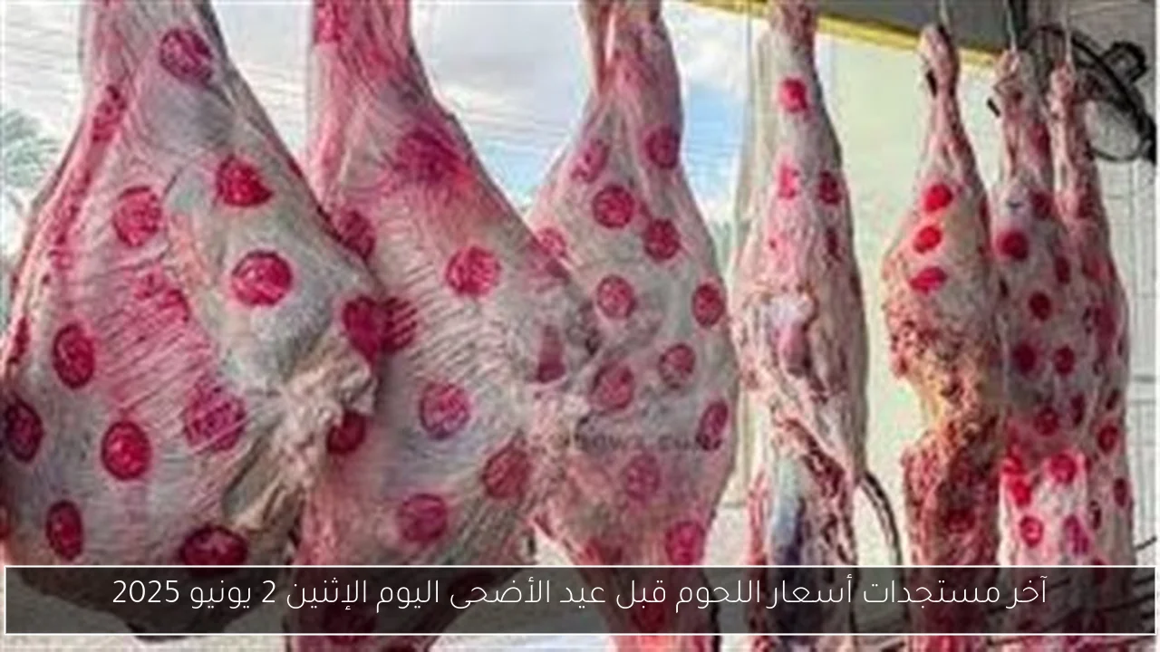 آخر مستجدات أسعار اللحوم قبل عيد الأضحى اليوم الإثنين 2 يونيو 2025