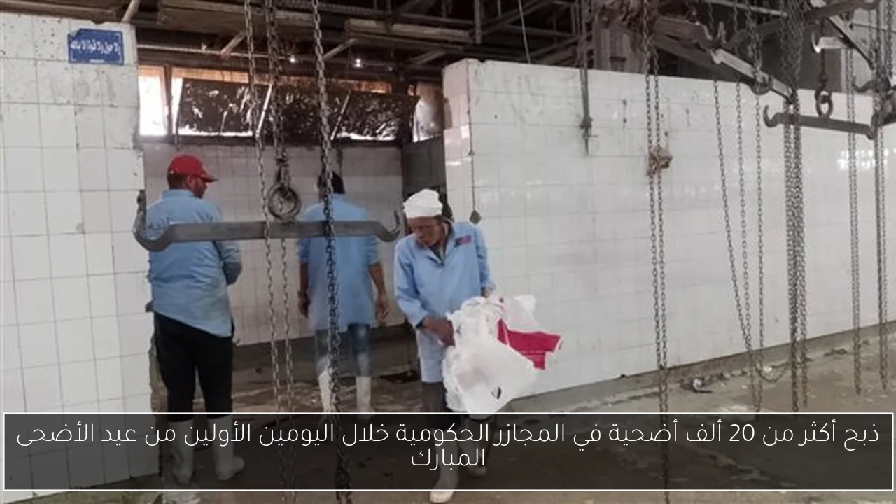 ذبح أكثر من 20 ألف أضحية في المجازر الحكومية خلال اليومين الأولين من عيد الأضحى المبارك