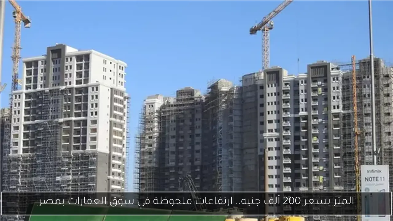 المتر بسعر 200 ألف جنيه.. ارتفاعات ملحوظة في سوق العقارات بمصر