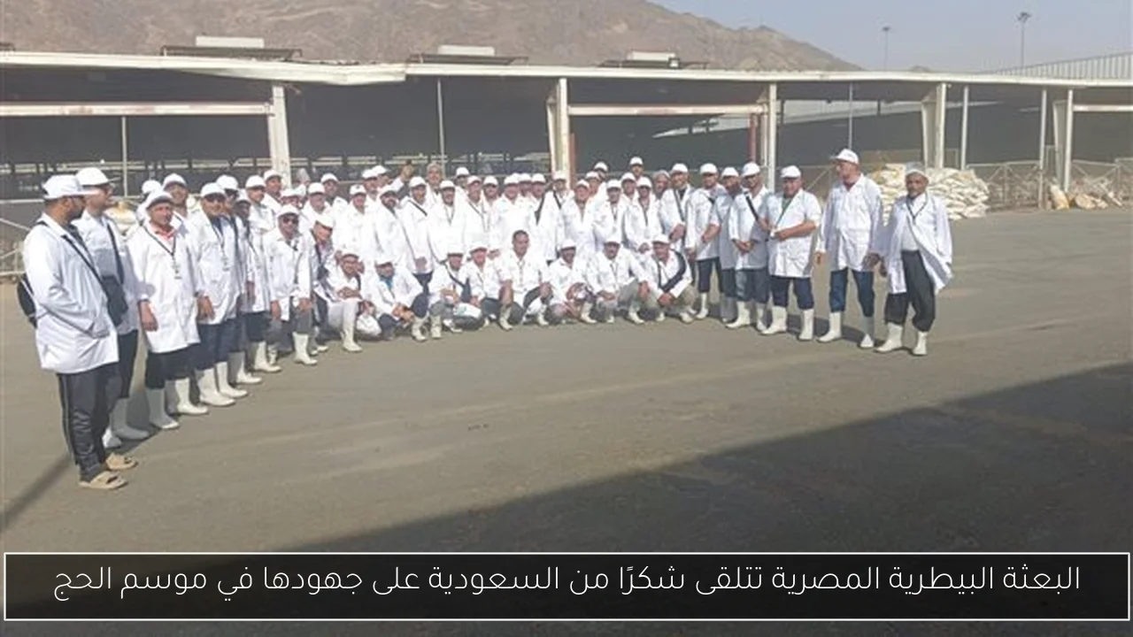البعثة البيطرية المصرية تتلقى شكرًا من السعودية على جهودها في موسم الحج