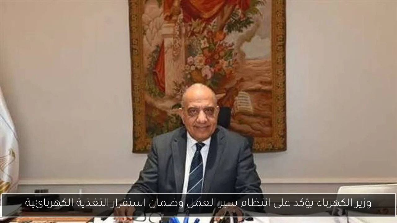 وزير الكهرباء يؤكد على انتظام سير العمل وضمان استقرار التغذية الكهربائية
