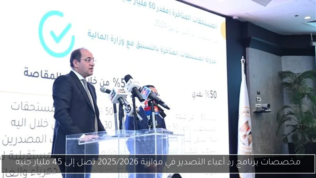 مخصصات برنامج رد أعباء التصدير في موازنة 2025/2026 تصل إلى 45 مليار جنيه