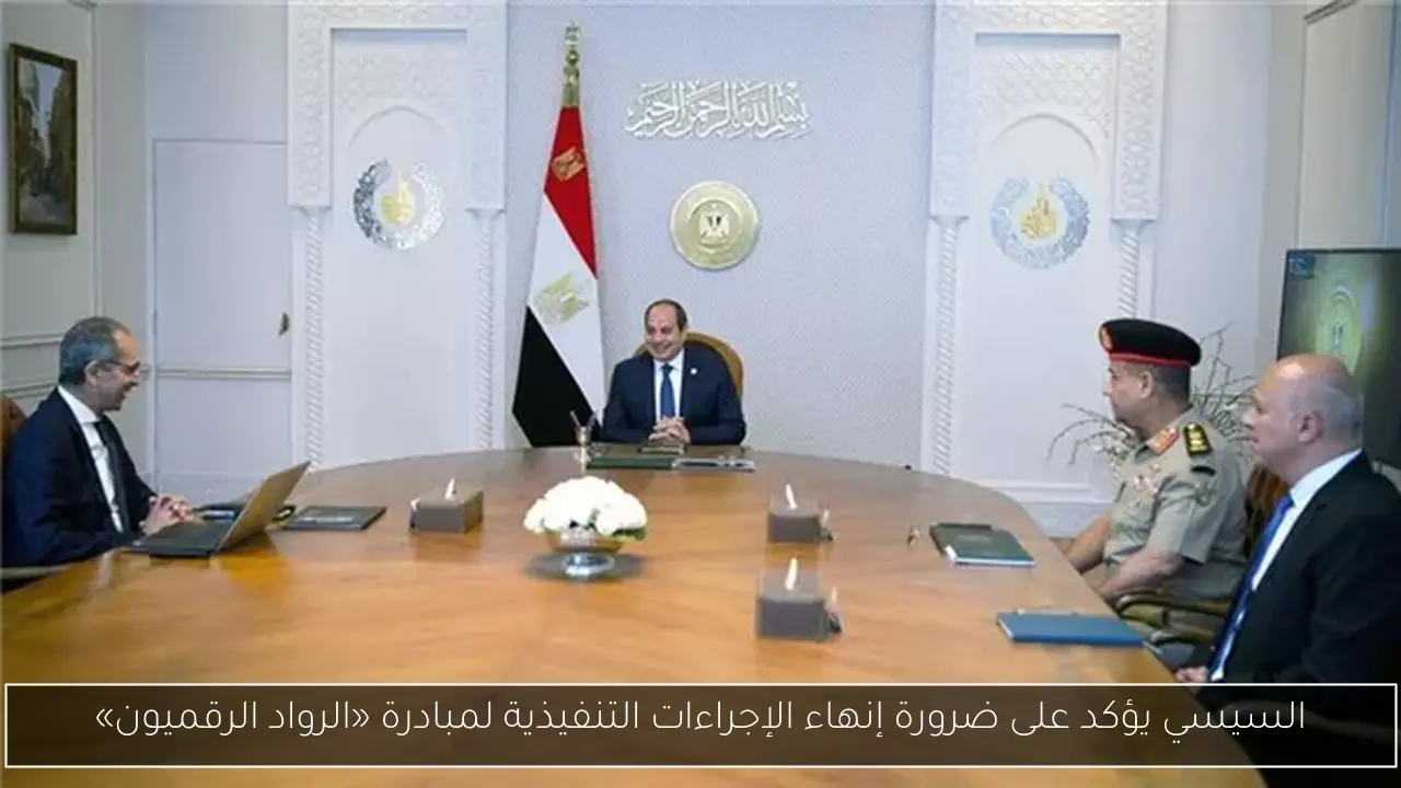 السيسي يؤكد على ضرورة إنهاء الإجراءات التنفيذية لمبادرة «الرواد الرقميون»
