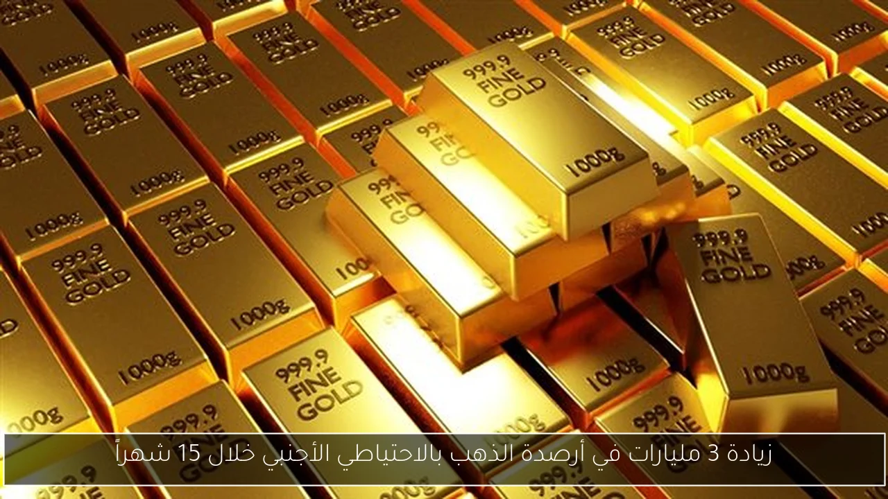 زيادة 3 مليارات في أرصدة الذهب بالاحتياطي الأجنبي خلال 15 شهراً