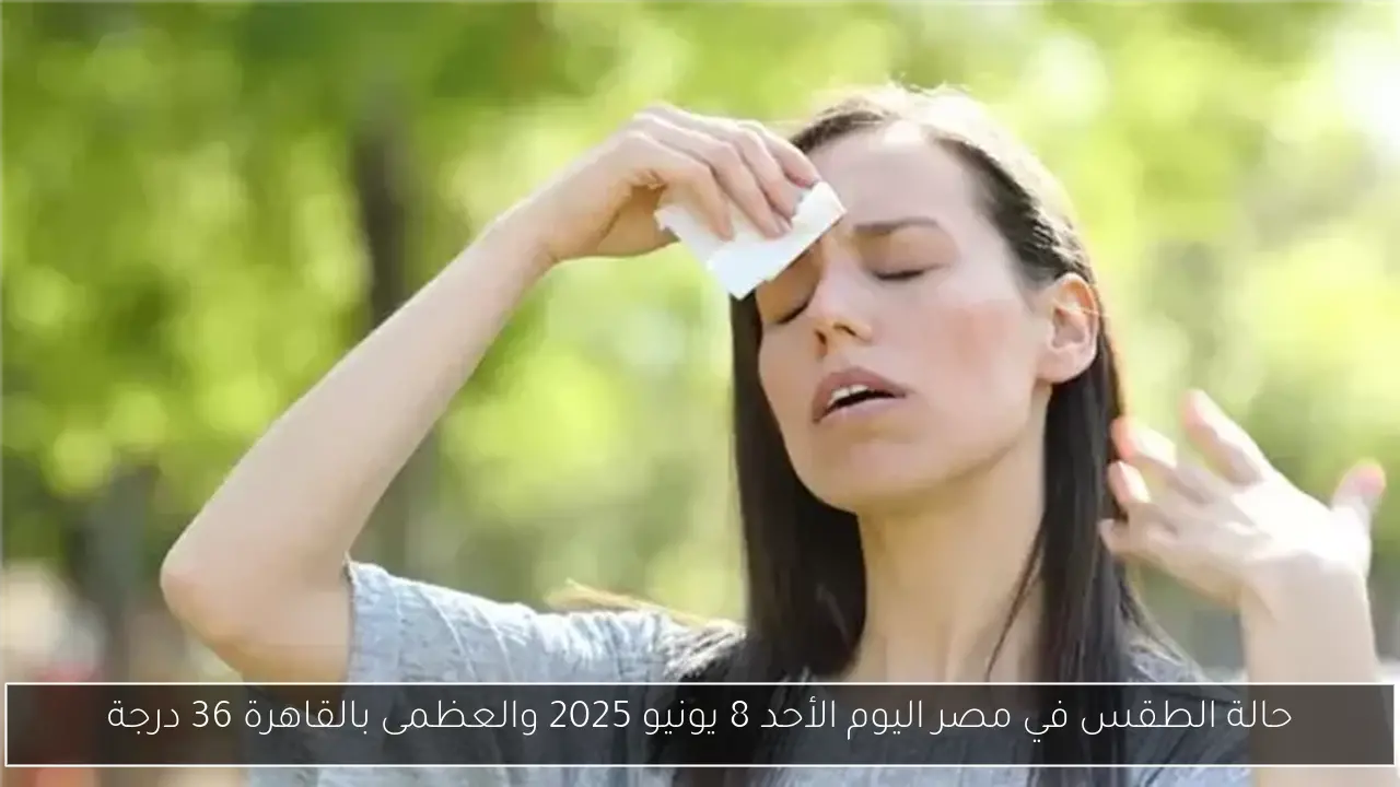 حالة الطقس في مصر اليوم الأحد 8 يونيو 2025 والعظمى بالقاهرة 36 درجة