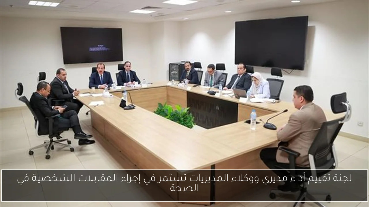 لجنة تقييم أداء مديري ووكلاء المديريات تستمر في إجراء المقابلات الشخصية في الصحة