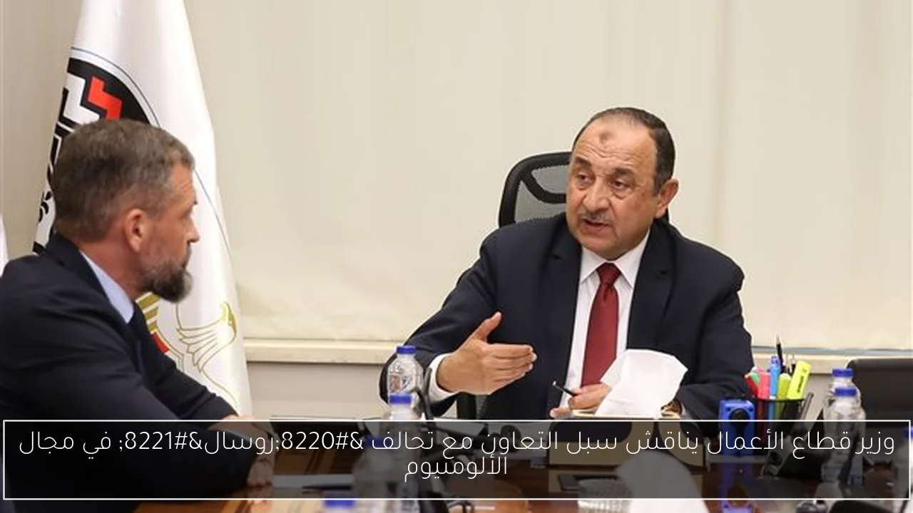 وزير قطاع الأعمال يناقش سبل التعاون مع تحالف “روسال” في مجال الألومنيوم