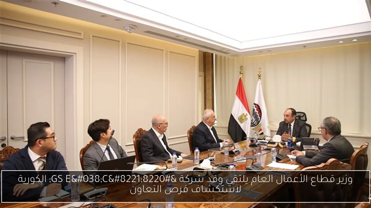 وزير قطاع الأعمال العام يلتقي وفد شركة “GS E&C” الكورية لاستكشاف فرص التعاون