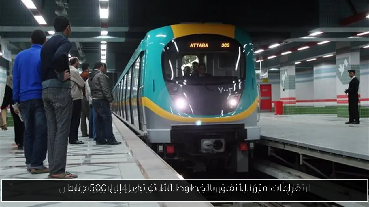 غرامات مترو الأنفاق بالخطوط الثلاثة تصل إلى 500 جنيه