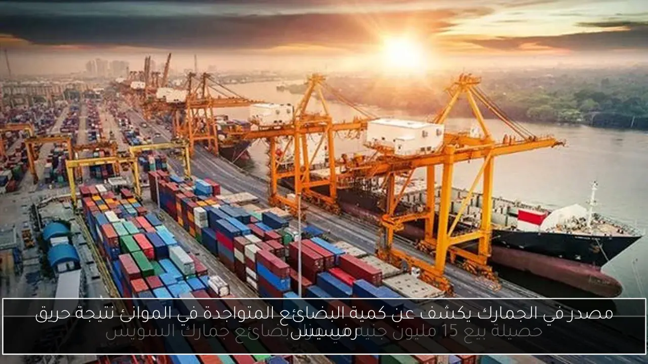 مصدر في الجمارك يكشف عن كمية البضائع المتواجدة في الموانئ نتيجة حريق رمسيس