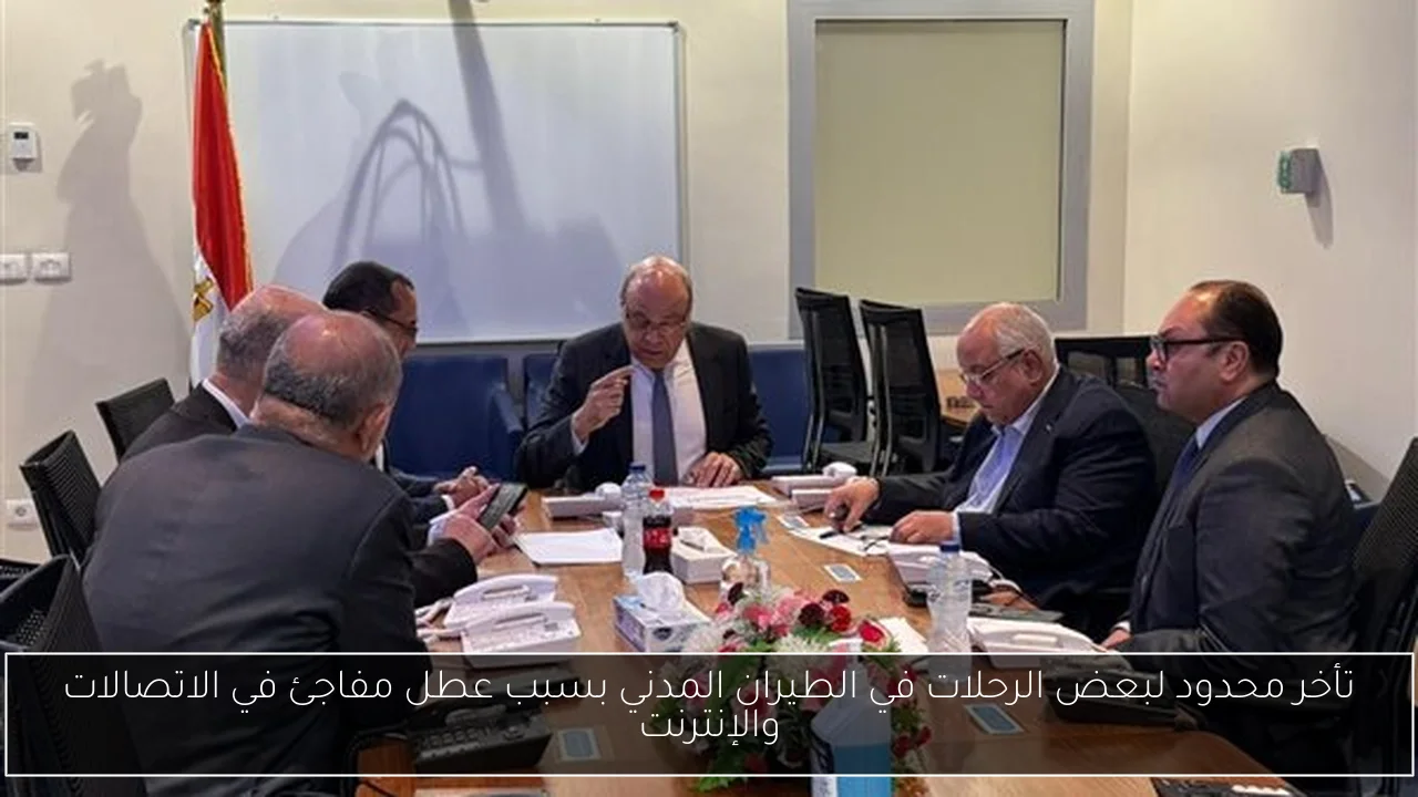 تأخر محدود لبعض الرحلات في الطيران المدني بسبب عطل مفاجئ في الاتصالات والإنترنت