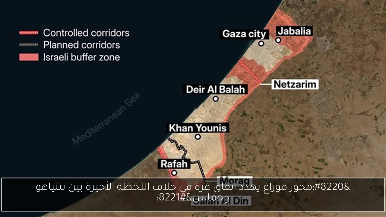 “محور موراغ يهدد اتفاق غزة في خلاف اللحظة الأخيرة بين نتنياهو وحماس”