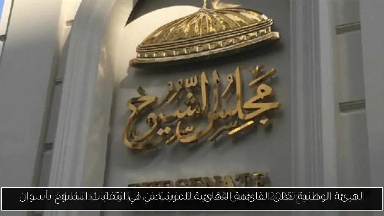 الهيئة الوطنية تعلن القائمة النهائية للمرشحين في انتخابات الشيوخ بأسوان