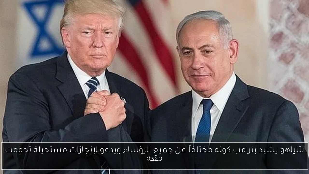 نتنياهو يشيد بترامب كونه مختلفاً عن جميع الرؤساء ويدعو لإنجازات مستحيلة تحققت معه