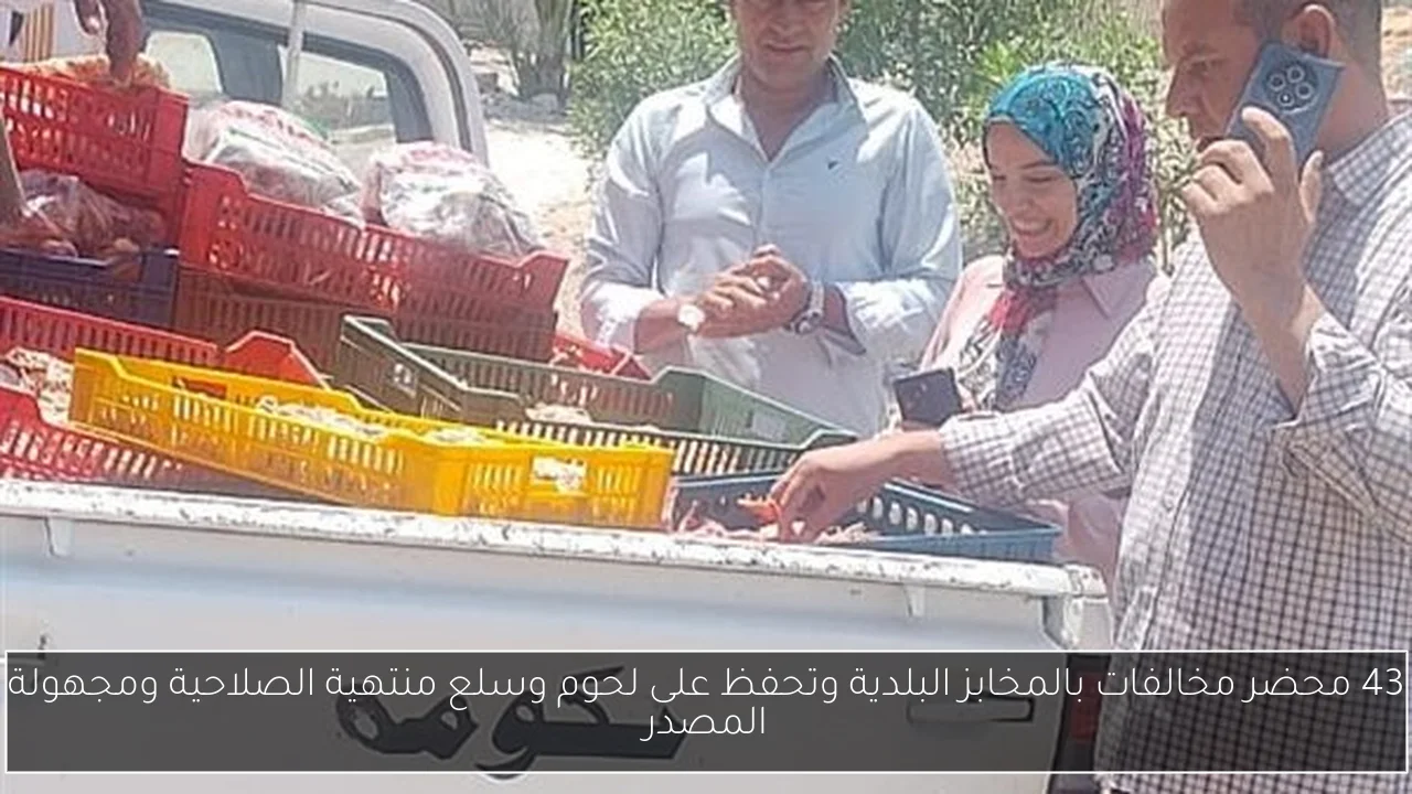 43 محضر مخالفات بالمخابز البلدية وتحفظ على لحوم وسلع منتهية الصلاحية ومجهولة المصدر