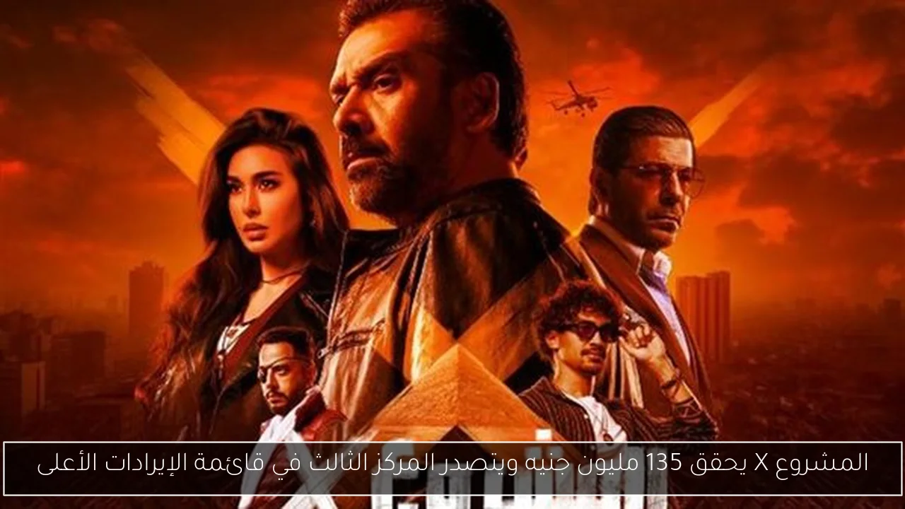 المشروع X يحقق 135 مليون جنيه ويتصدر المركز الثالث في قائمة الإيرادات الأعلى