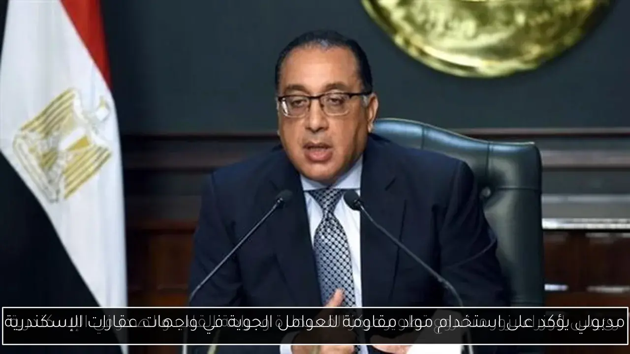 مدبولي يؤكد على استخدام مواد مقاومة للعوامل الجوية في واجهات عقارات الإسكندرية