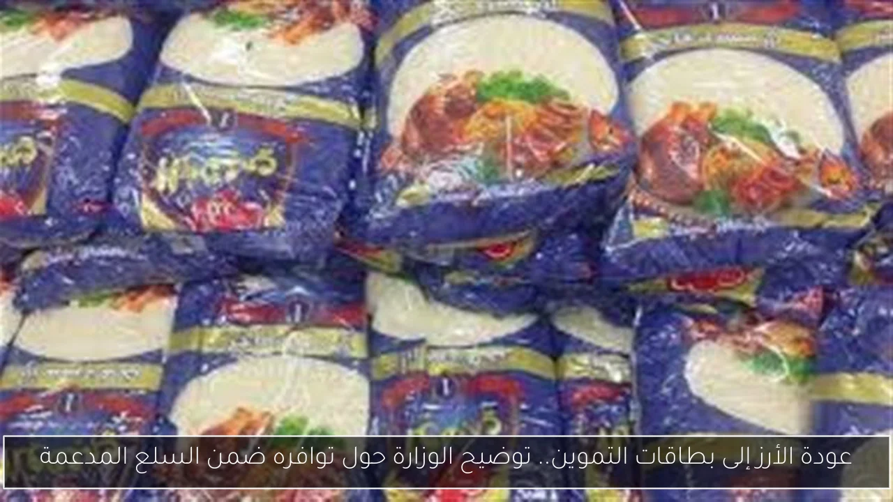 عودة الأرز إلى بطاقات التموين.. توضيح الوزارة حول توافره ضمن السلع المدعمة