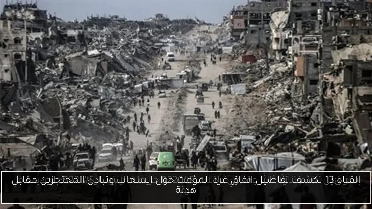 القناة 13 تكشف تفاصيل اتفاق غزة المؤقت حول انسحاب وتبادل المحتجزين مقابل هدنة