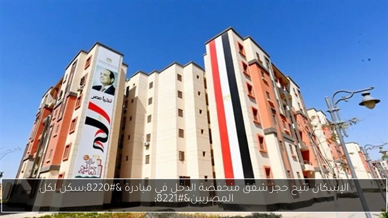 الإسكان تتيح حجز شقق منخفضة الدخل في مبادرة “سكن لكل المصريين”