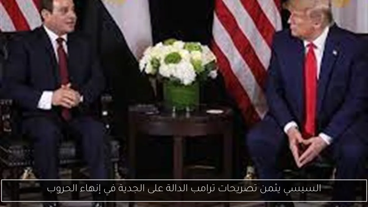 السيسي يثمن تصريحات ترامب الدالة على الجدية في إنهاء الحروب