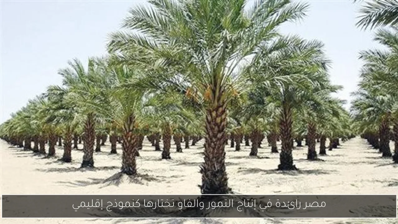 مصر رائدة في إنتاج التمور والفاو تختارها كنموذج إقليمي