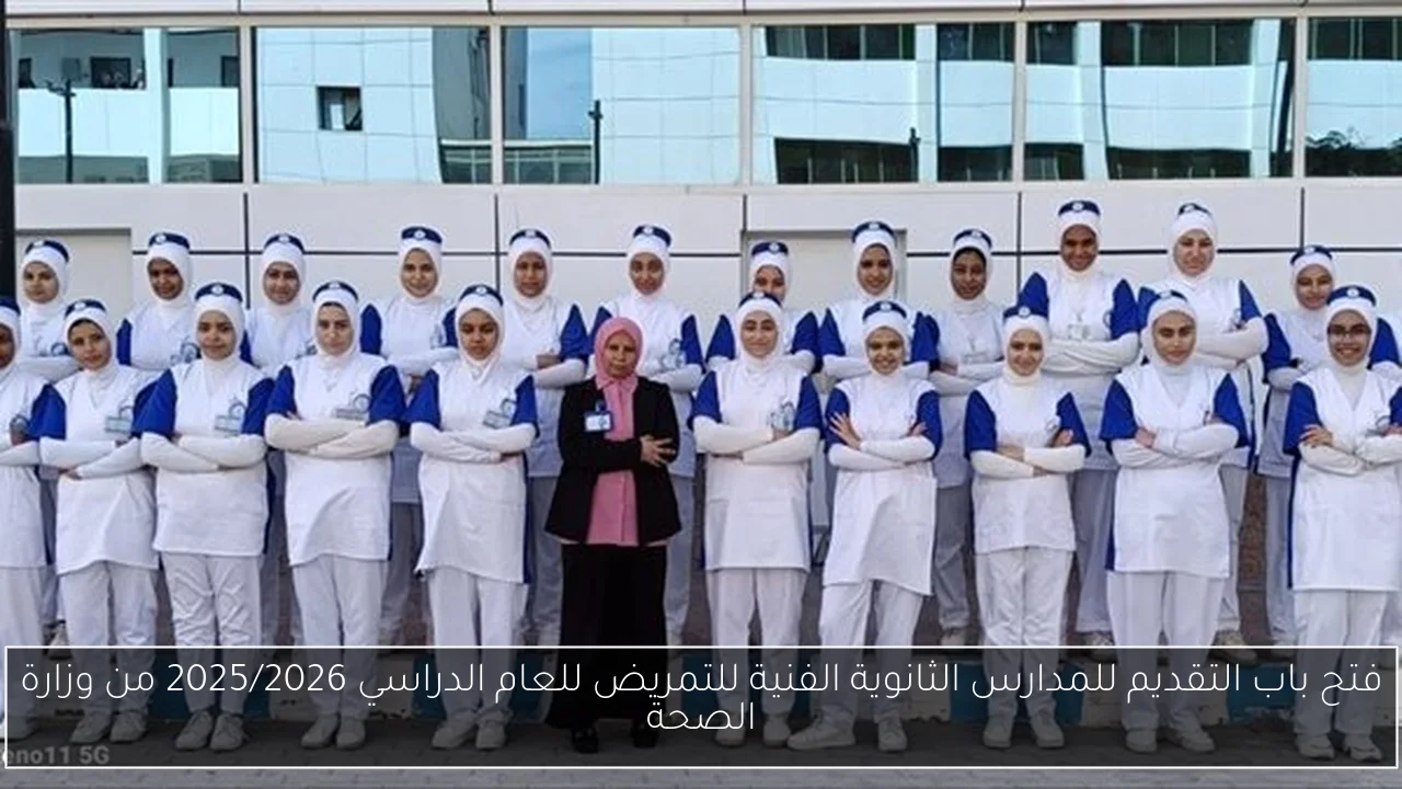 فتح باب التقديم للمدارس الثانوية الفنية للتمريض للعام الدراسي 2025/2026 من وزارة الصحة
