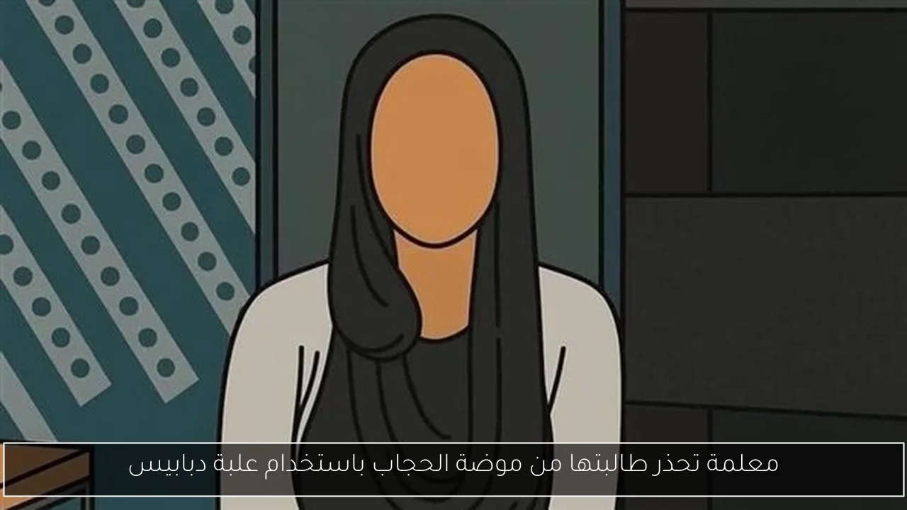 معلمة تحذر طالبتها من موضة الحجاب باستخدام علبة دبابيس