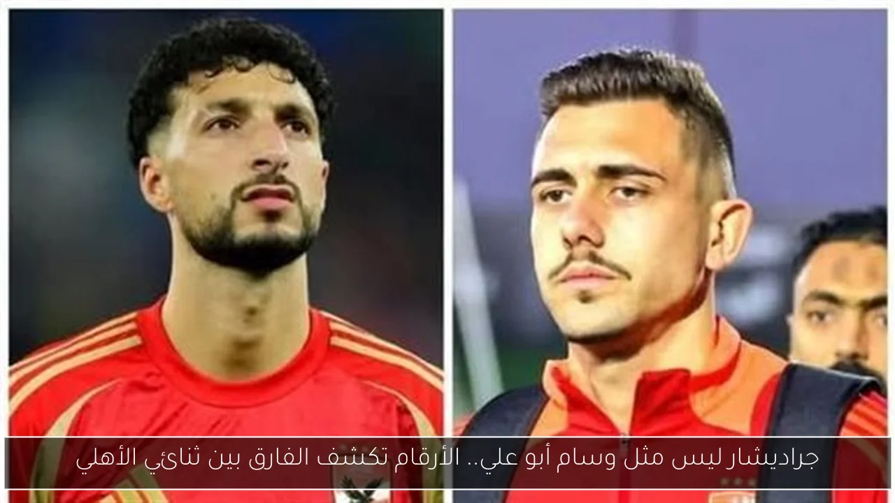 جراديشار ليس مثل وسام أبو علي.. الأرقام تكشف الفارق بين ثنائي الأهلي