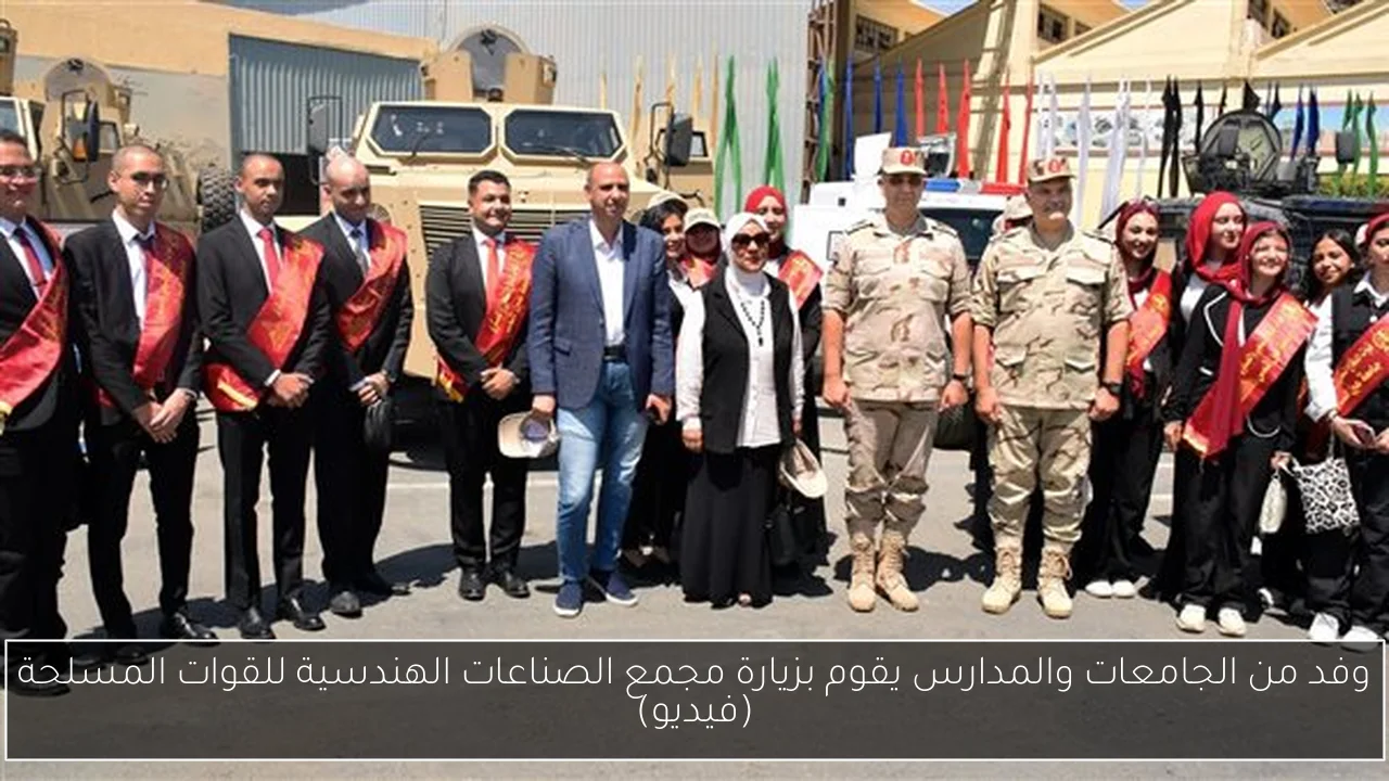 وفد من الجامعات والمدارس يقوم بزيارة مجمع الصناعات الهندسية للقوات المسلحة (فيديو)