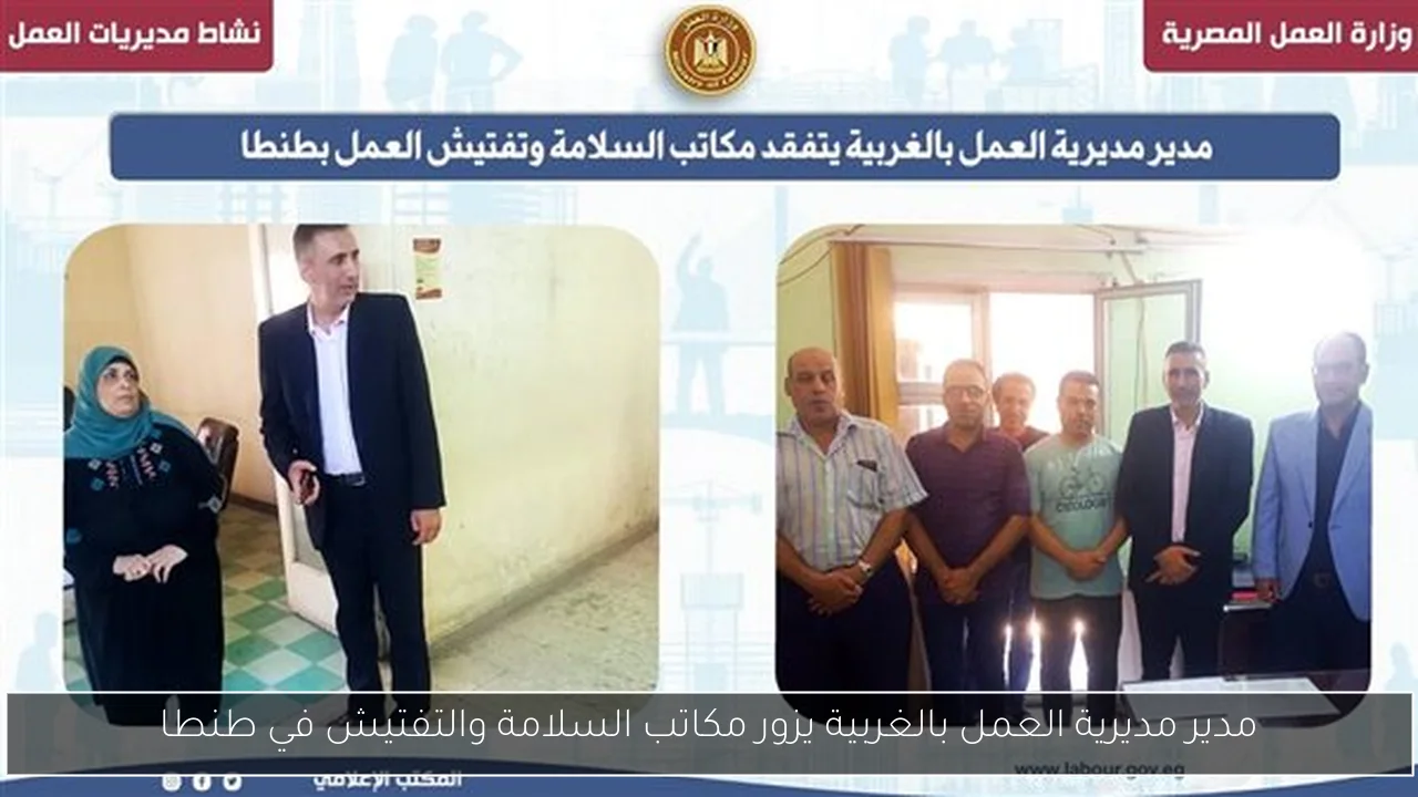 مدير مديرية العمل بالغربية يزور مكاتب السلامة والتفتيش في طنطا