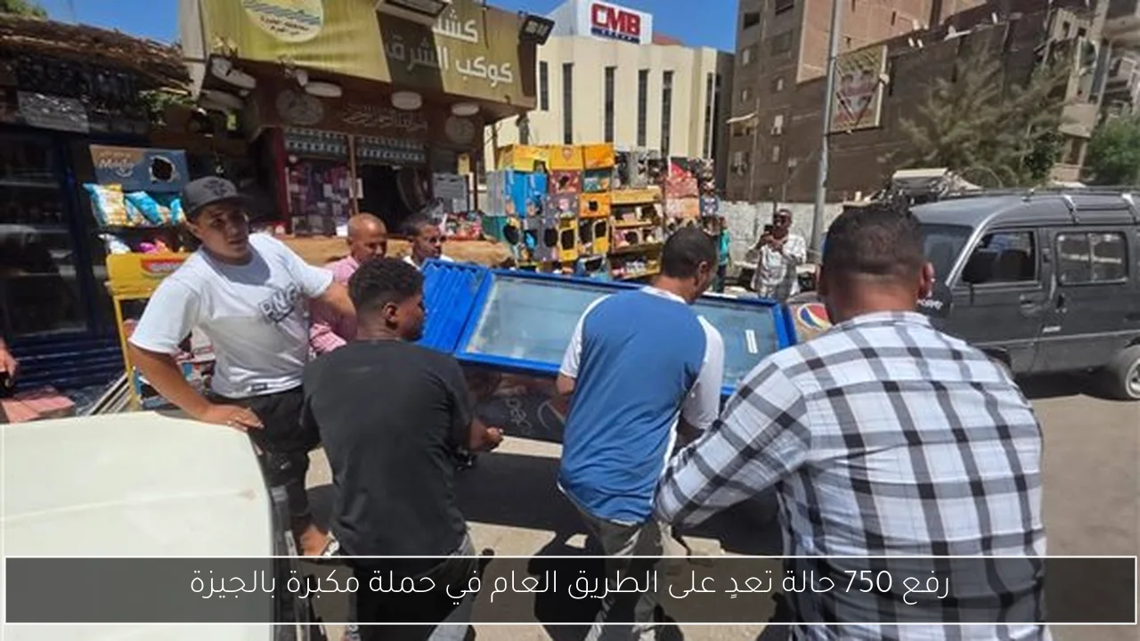 رفع 750 حالة تعدٍ على الطريق العام في حملة مكبرة بالجيزة