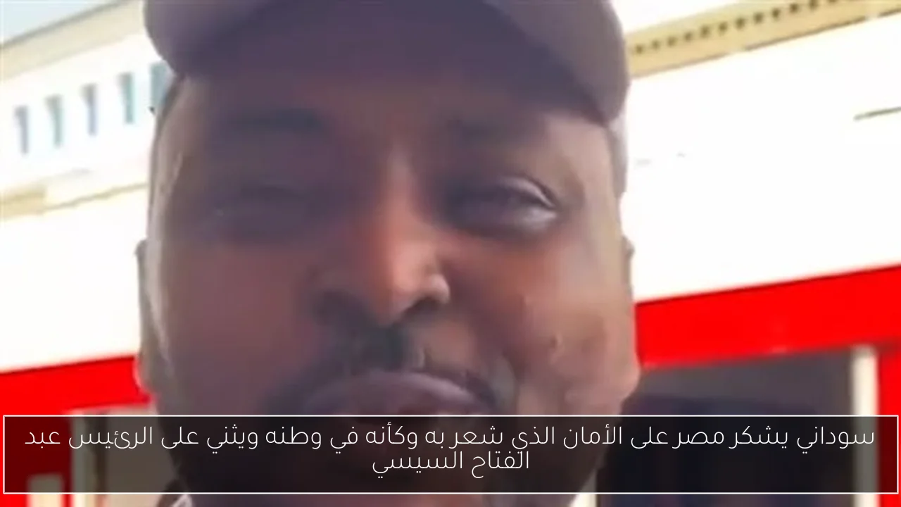 سوداني يشكر مصر على الأمان الذي شعر به وكأنه في وطنه ويثني على الرئيس عبد الفتاح السيسي