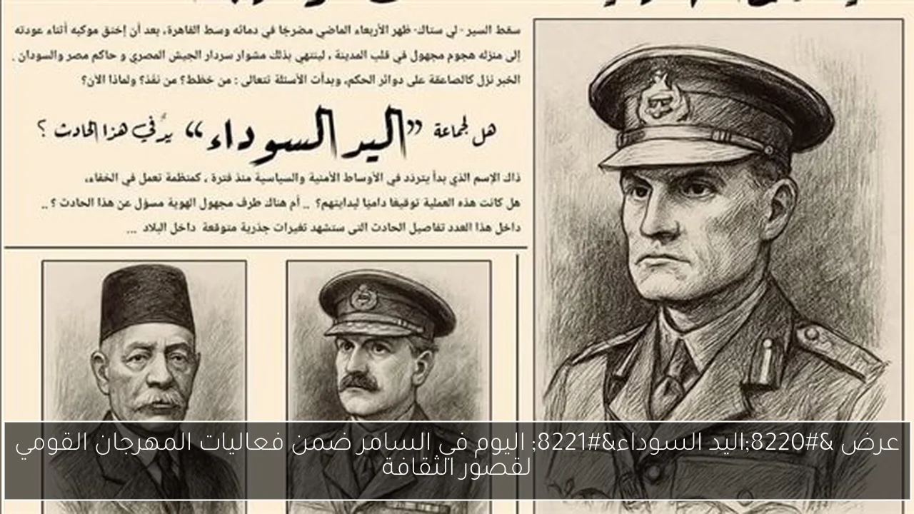عرض “اليد السوداء” اليوم في السامر ضمن فعاليات المهرجان القومي لقصور الثقافة