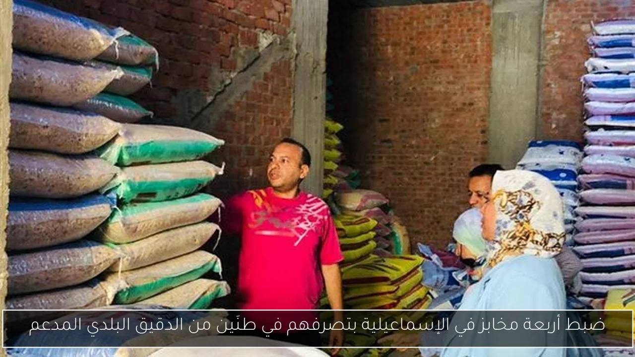 ضبط أربعة مخابز في الإسماعيلية بتصرفهم في طنَين من الدقيق البلدي المدعم