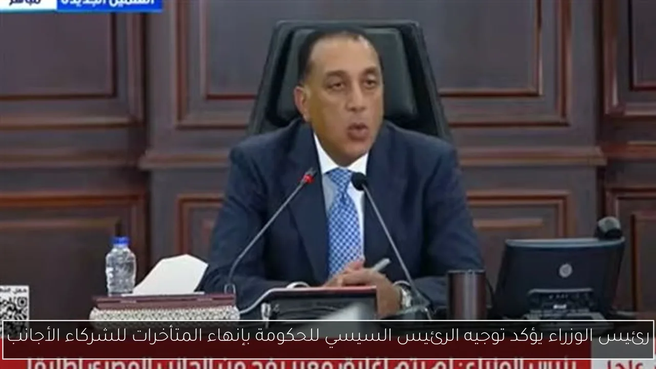رئيس الوزراء يؤكد توجيه الرئيس السيسي للحكومة بإنهاء المتأخرات للشركاء الأجانب