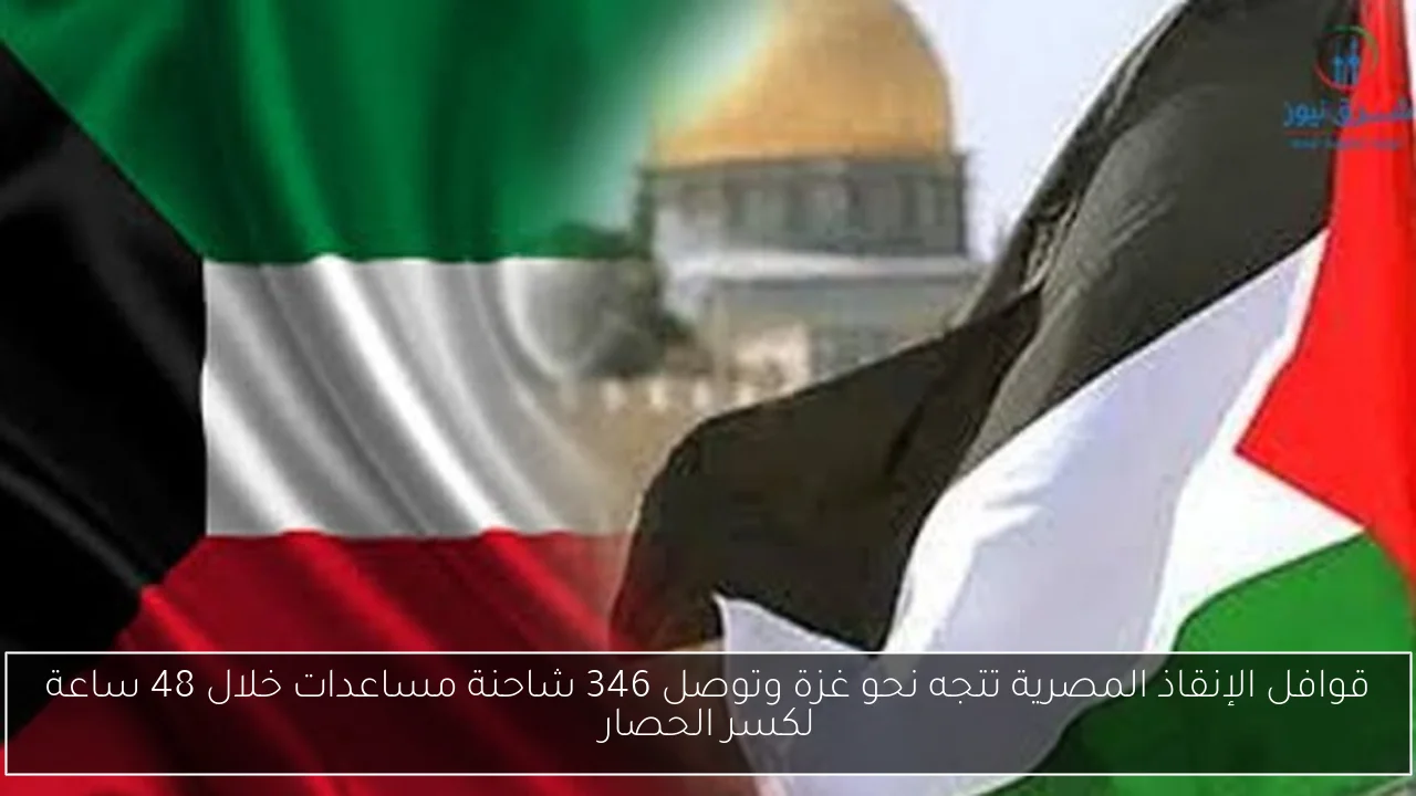 قوافل الإنقاذ المصرية تتجه نحو غزة وتوصل 346 شاحنة مساعدات خلال 48 ساعة لكسر الحصار