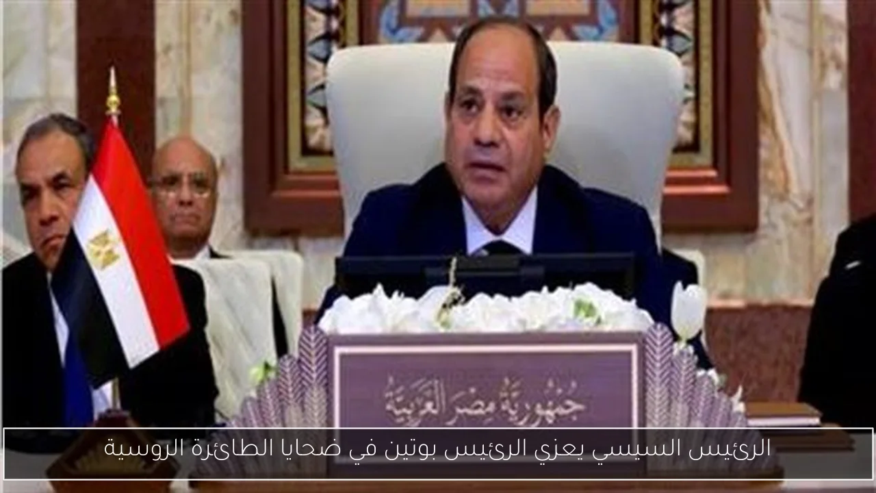 الرئيس السيسي يعزي الرئيس بوتين في ضحايا الطائرة الروسية