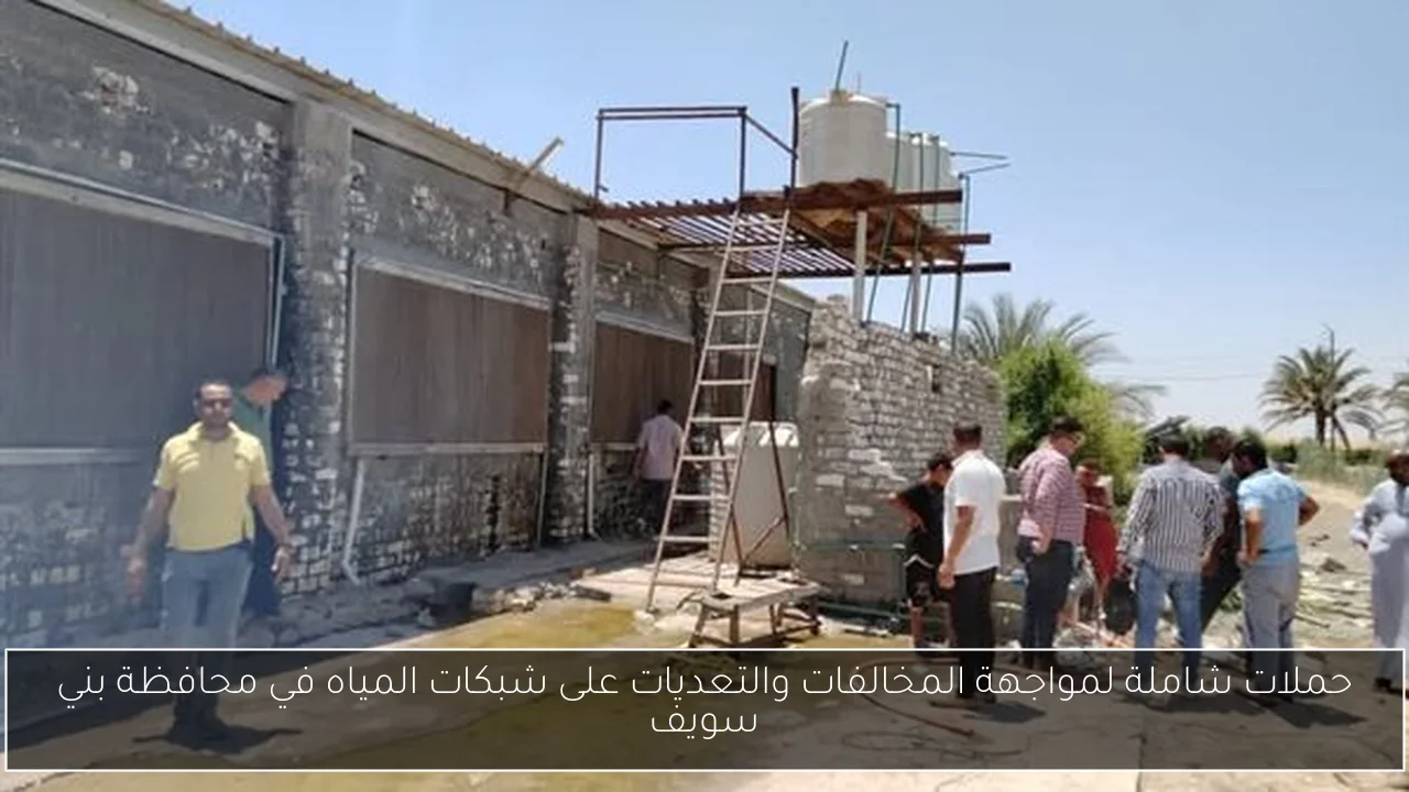 حملات شاملة لمواجهة المخالفات والتعديات على شبكات المياه في محافظة بني سويف