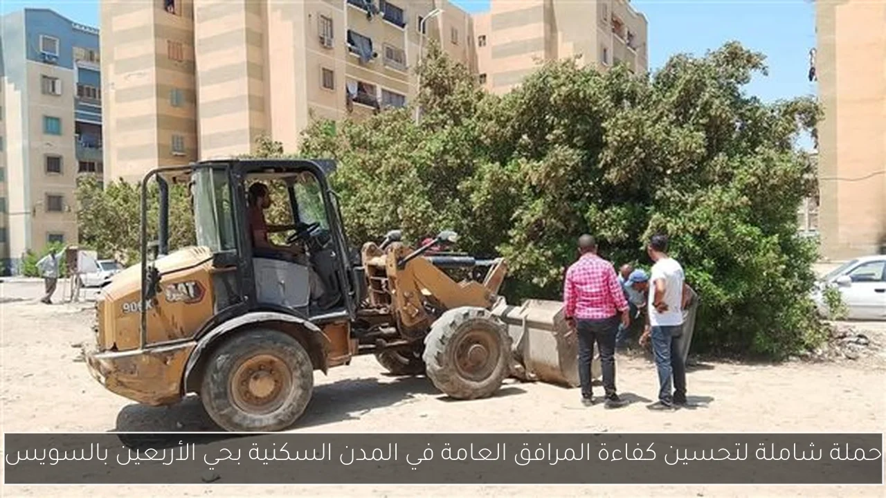 حملة شاملة لتحسين كفاءة المرافق العامة في المدن السكنية بحي الأربعين بالسويس