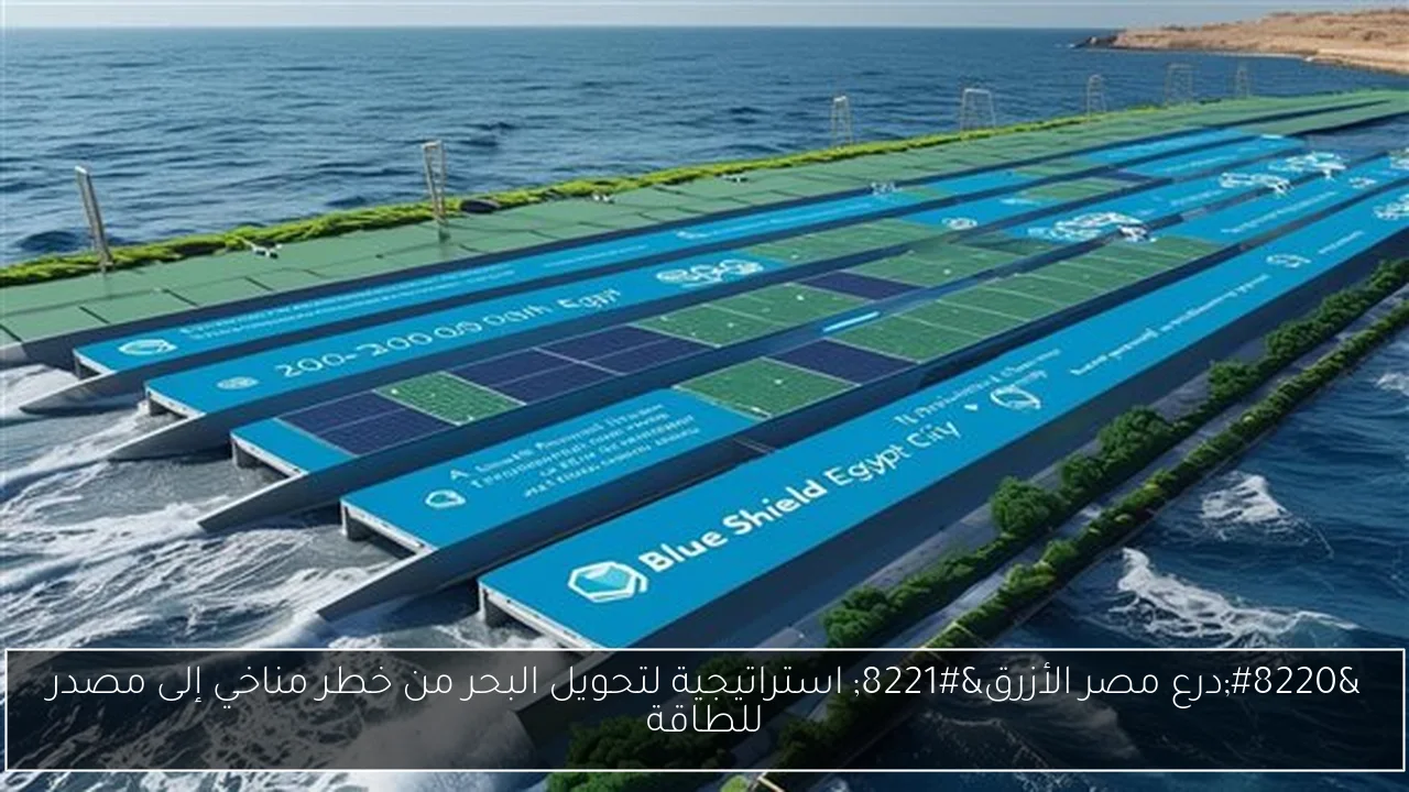“درع مصر الأزرق” استراتيجية لتحويل البحر من خطر مناخي إلى مصدر للطاقة